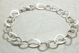 Silver Ladies Bracelet. Bracelet for Charms. Fancy Open Link Bracelet. Silver Linked Bracelet. Perfect Christmas,Birthday,Anniversary Gift