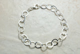 Silver Ladies Bracelet. Bracelet for Charms. Fancy Open Link Bracelet. Silver Linked Bracelet. Perfect Christmas,Birthday,Anniversary Gift