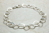 Silver Ladies Bracelet. Bracelet for Charms. Fancy Open Link Bracelet. Silver Linked Bracelet. Perfect Christmas,Birthday,Anniversary Gift