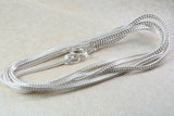 18 inch Long Sterling Silver Fox tail Pendant Chain.