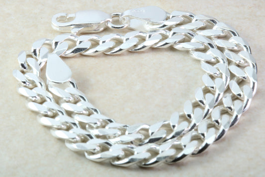 Sterling Silver Heavy Curb Bracelet