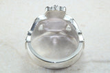 Very large and very very heavy Claddagh ring, solid silver, for ladies or gents. Available in silver, yellow gold, white gold and platinum
