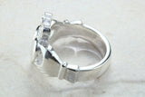 Very large and very very heavy Claddagh ring, solid silver, for ladies or gents. Available in silver, yellow gold, white gold and platinum