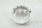 Skull ring,solid silver, 5 skulls around ring, perfect for ladies and gents. Available in Silver, Yellow gold, White gold and Platinum