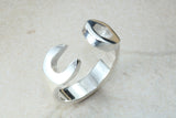 Chunky Spanner ring, solid silver, suitable for ladies or gents. Available in silver, yellow gold, white gold and platinum