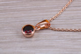 Sterling Silver Real Garnet Earrings and Matching Necklace