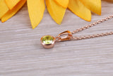 Sterling Silver Real Peridot Earrings and Matching Necklace