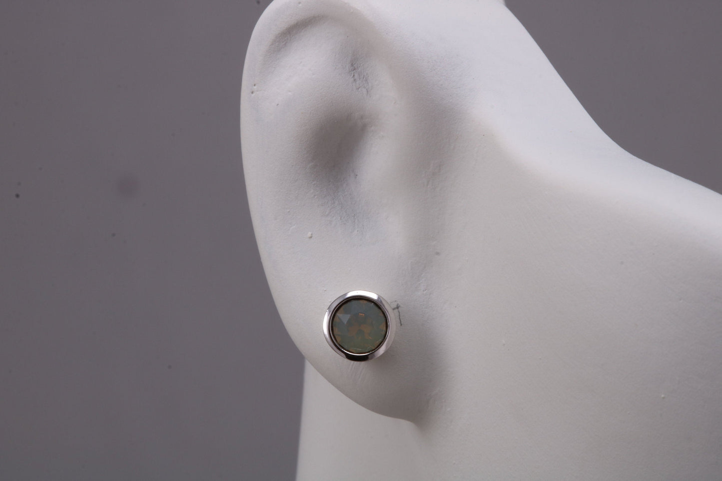 Sterling Silver Two in One Grey Opal Stud Earrings or Dropper Earrings