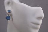 Sterling Silver Two in One Cyclamen Opal Stud Earrings Or Dropper Earrings