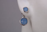 Sterling Silver Two in One Cyclamen Opal Stud Earrings Or Dropper Earrings
