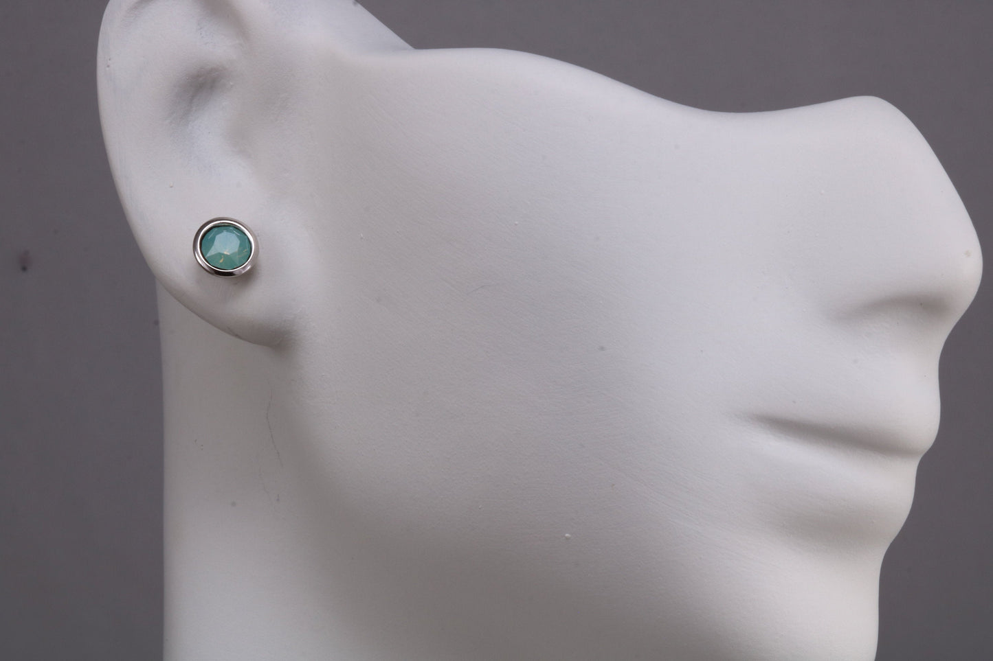 Sterling Silver Two in One  Air Blue Opal Stud Earrings or Dropper Earrings