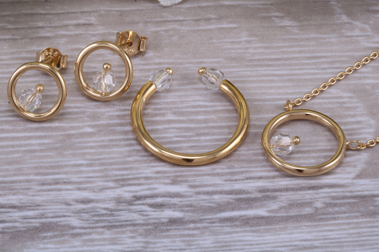 Sterling Silver Matching Ring , Earrings and Necklace