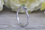 Sterling Silver August Real Peridot Birthstone Ring