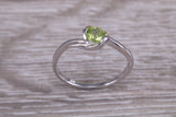 Sterling Silver August Real Peridot Birthstone Ring