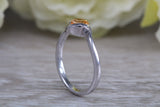 Sterling Silver November Real Citrine Birthstone Ring