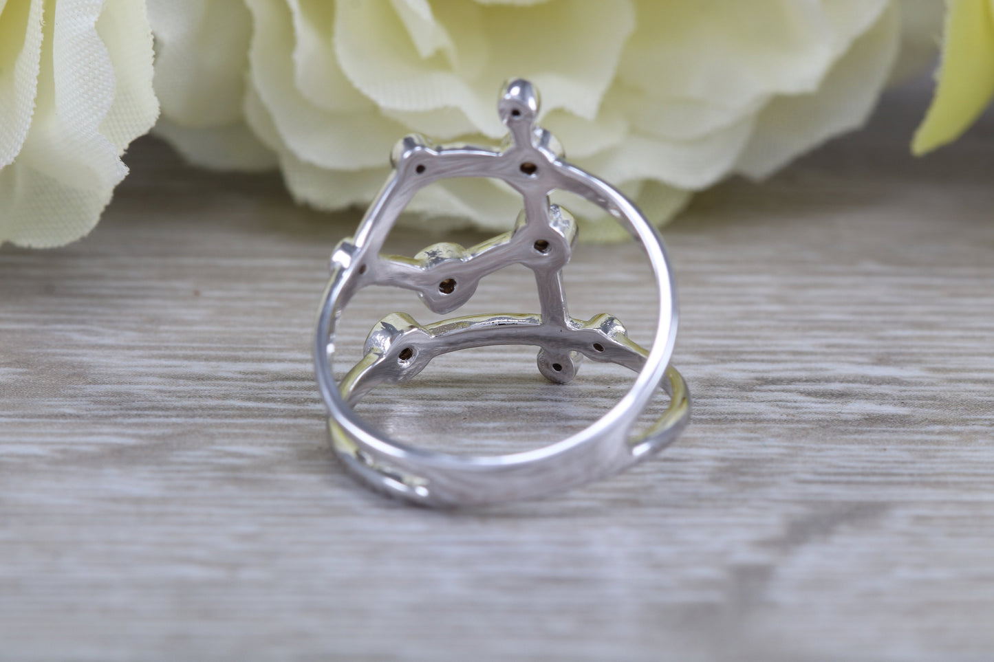 Real Tanzanite Chakra Ring made from Solid Sterling Silver