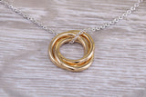 Sterling Silver Three Ring Necklace