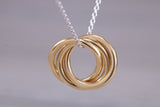 Sterling Silver Three Ring Necklace