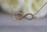 Sterling Silver C Z set Infinity Necklace