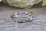 Very sparkly and fiery Opal and cubic zirconia set ring, solid sterling silver ring further rhodium plated for that platinum look