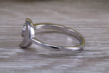 Opal ring, solid sterling silver ring further rhodium plated for that platinum look
