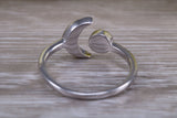 Opal ring, solid sterling silver ring further rhodium plated for that platinum look