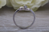 Opal ring, solid sterling silver ring further rhodium plated for that platinum look