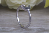 Opal ring, solid sterling silver ring further rhodium plated for that platinum look
