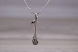 Sterling Silver Solitaire Necklace