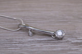 Sterling Silver Solitaire Necklace