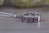 Dressy C Z set Sterling Silver Necklace