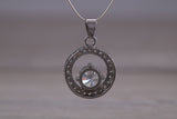 Dressy C Z set Sterling Silver Necklace