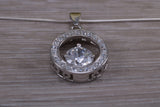 Dressy C Z set Sterling Silver Necklace