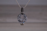 Sterling Silver C Z set Solitaire Necklace