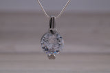 Sterling Silver C Z set Solitaire Necklace