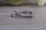 Silver Large Love Heart Necklace