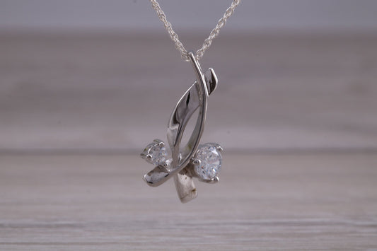 Sterling Silver C Z set Necklace