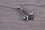 Sterling Silver C Z set Necklace