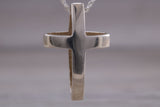 Sterling Silver Yellow C Z set Cross Necklace