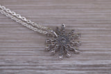 Stunning Cluster Necklace in Sterling Silver