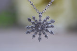 Stunning Cluster Necklace in Sterling Silver