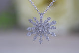 Stunning Cluster Necklace in Sterling Silver