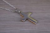 Sterling Silver Two Tone Cross Necklace