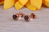 Sterling Silver Real Garnet Earrings and Matching Necklace