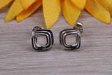 Sterling Silver Stud Earrings with Matching Necklace
