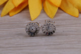 Daisy Flower Stud Earrings with Matching Necklace