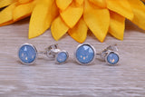 Sterling Silver Two in One Cyclamen Opal Stud Earrings Or Dropper Earrings