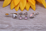 Sterling Silver Two in One Rose water Opal Stud Earrings or Dropper Earrings
