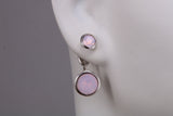 Sterling Silver Two in One Rose water Opal Stud Earrings or Dropper Earrings