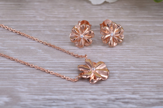Sterling Silver Matching Earrings and Necklace